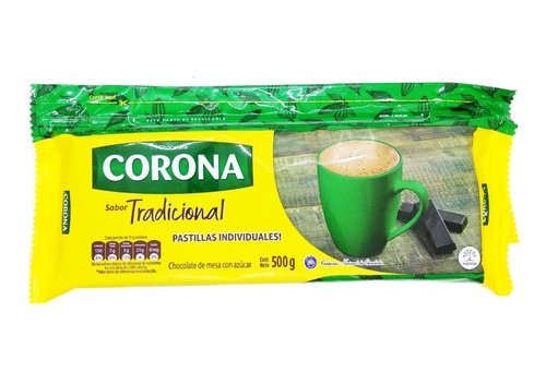 Chocolate Corona Sabor Tradicional X500g - Kg a $28