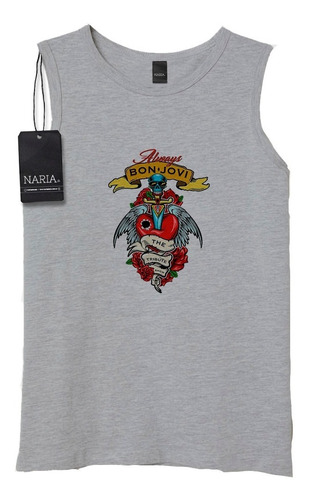 Musculosa Niño Bon Jovi Dibujo Art Logo - Mubj1