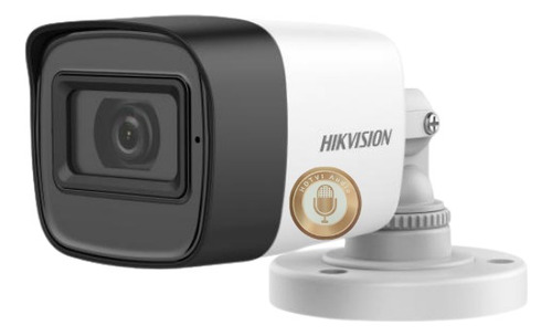 Kit Hikvision 4 Cameras C/ Audio Fullhd Dvr 4c Fullhd C/ Hd Preto E Branco