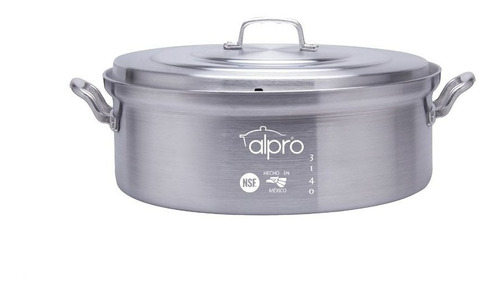 Olla Budinera 9 Litros 34 Cm Aluminio Triple Fuerte Alpro