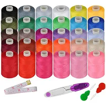 Comprar Kits De Hilos De Coser, 30 Colores, 1000 Yardas Por Bobina,