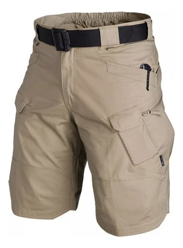 Pantalones Cortos Tácticos Hombre  Verano Multibolsillos Ix7