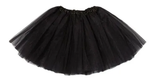 Saia De Tule Tutu Infantil Preto Fantasia Festa MercadoLivre