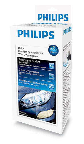 Kit Philips Restauración Y Pulido Faros Con Protección Uv