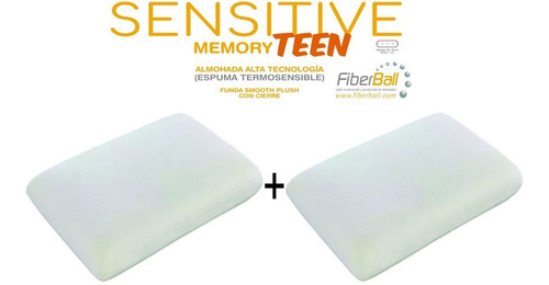 Set Dos Almohadas Viscoelastica Inteligente Sensitive Teen