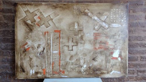 Imagen 2 de 10 de Obra De Arte Cuadro Original Tecnica Mixta Relieve