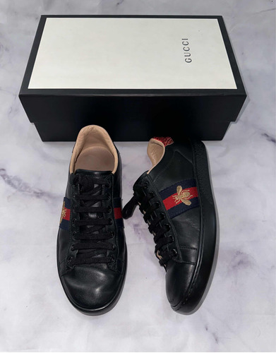 Tenis Gucci Originales De Mujer Color Negro Abeja