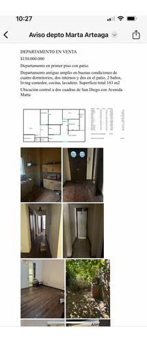 Venta Departamento Con Patio Y Depto Interior