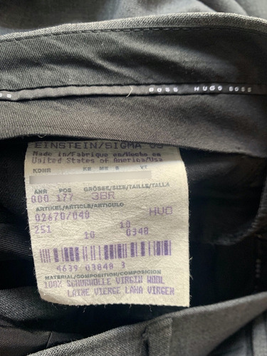 Traje Hugo Boss Legitimo Negro Y Otro Color Gris T 38 R C/u (Usado)