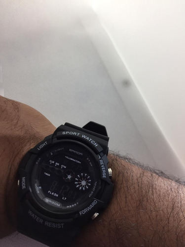 Relógio Sanda 320 Militar Esportivo Preto Original Promoçao