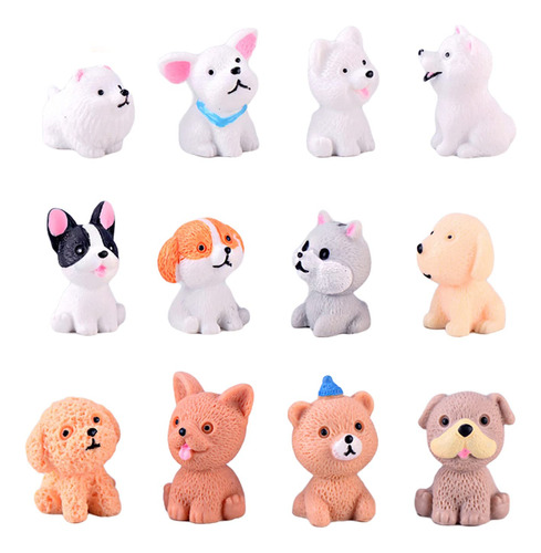 Halloluck 12 Figuras De Perro En Miniatura Juguetes Lindos P