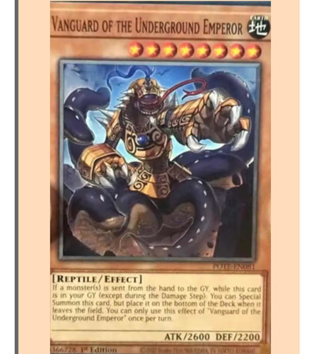 Yugioh! Vanguard Of The Underground Emperor