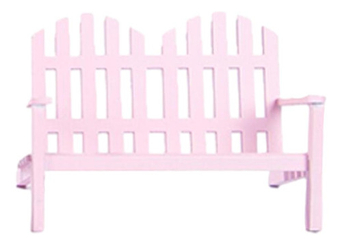 Exquisito 1:12 Casa De Muñecas Asiento Doble Rosa