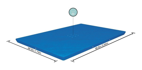 Cubierta Para Piscina Rectangular 2.59 M X 1.70 M Mod.58105