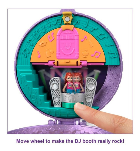Set Polly Pocket Micro 2 En 1 Pista De Patinaje Con Correa