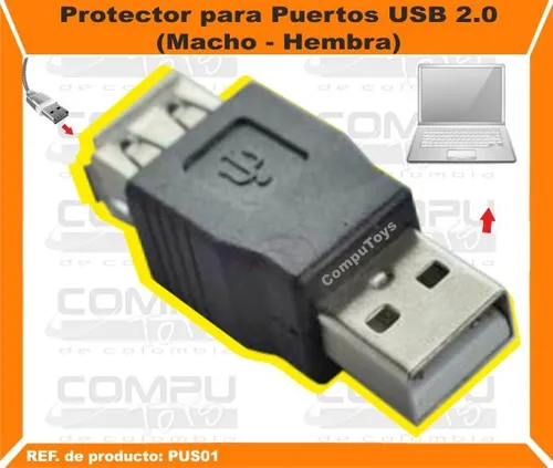 Zpus01 Adaptador Usb (macho - Hembra) Proteccion Computoys