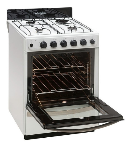 Imagen 5 de 5 de Cocina Whirlpool Wfb57dw Multigas 4 Hornallas Blanca 220v