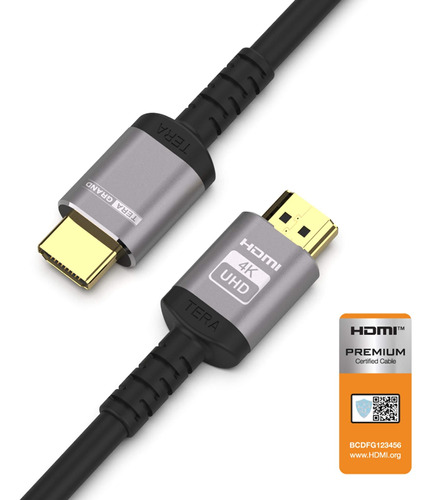 Tera Grand - Cable Hdmi 2.0 Certificado De Velocidad Premium