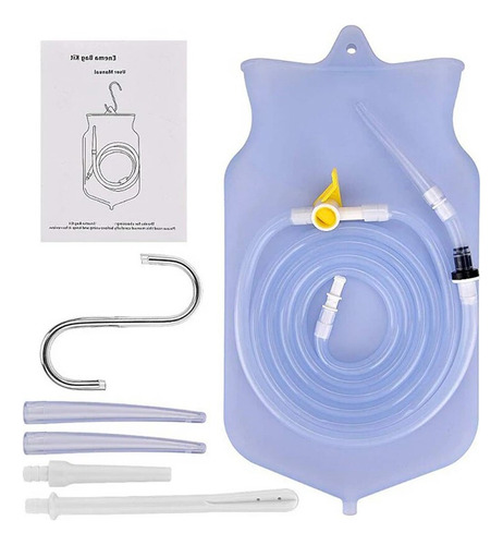 L Bolsa De Silicona Para Bidé De Agua Enema Colon Kit Café