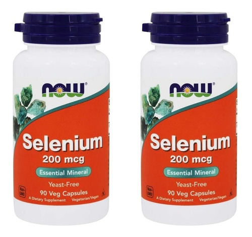 Selenio 200mcg Now Foods 90caps - Unidad a $1966