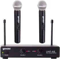 Comprar Set 2 Microfonos Inalámbricos Gemini Uhf-02m-s34  Oferta!!
