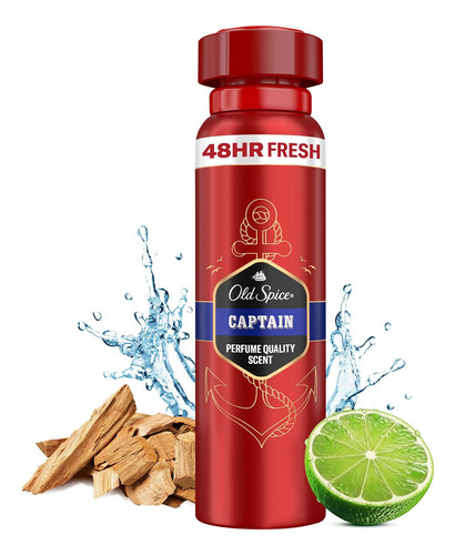 Desodorante En Aerosol Old Spice Captain, 175 Ml, Paquete De