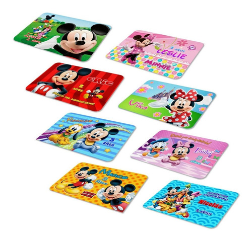 10 Manteles Individualees Personalizado Mickey Minnie Fiesta