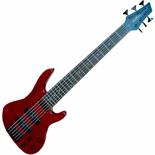 Bajo Electrico Washburn Xb126 6 Cuerdas Red