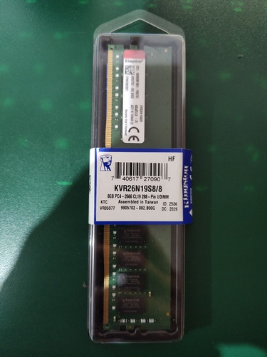 Memoria Ram 8gb Kvr26n19s8/8