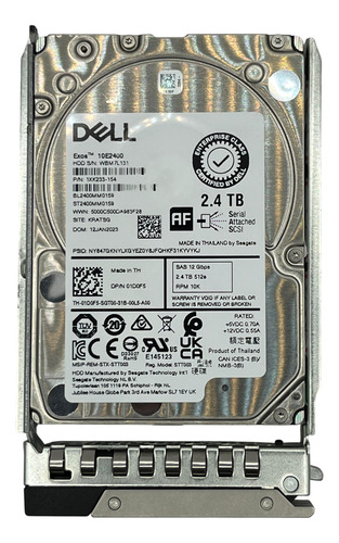Hd Dell Compellent 2.4tb 2,5 10k Sas 12gb 01d0f5 1d0f5 G14 G15 G16 R240 R340 R360 R250 R350 R450 R360 R660 T40 T140 T550 T560 Novo @ Prateado