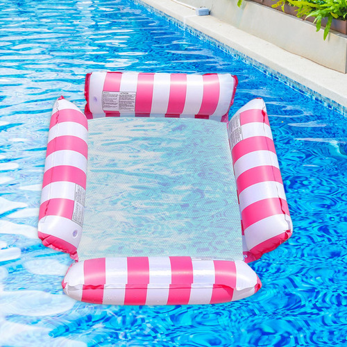 Flotador Lounge Chair Cama Silla Flotante Para Piscina Rosa