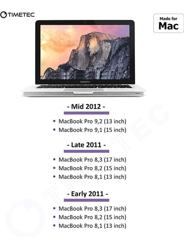 Memoria Ram Timetec 8gb, Para Mac, Ddr3l 1600mhz, Pc3l-12800