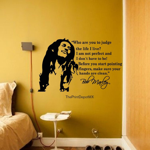 Vinil Decorativo Frase Bob Marley