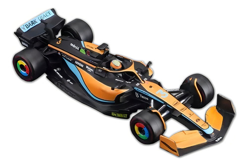 Cochecito en miniatura coleccionable Formula 1 Racing, 1/43 Burago, color amarillo, Mclaren 38063