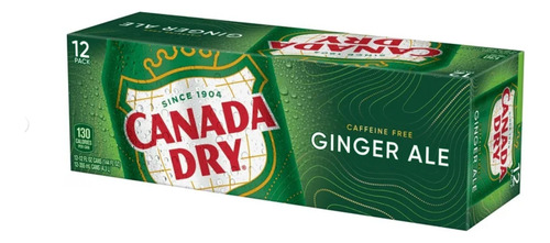Refresco Canada Dry Ginger Ale 12 Pack Lata 355ml Sin Cafein