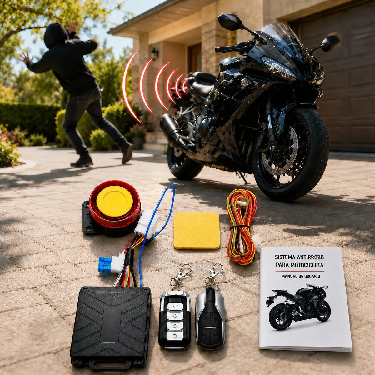 Rovitoalarma Para Moto Con Control Remoto, Sensor De Presencia Y Arranque Sin Llave, 12v, Resistente Al Agua