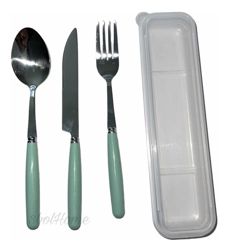 Set De Servicio Portable Cuchara Tenedor Con Estuche