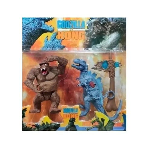 Muñecos Godzilla Vs King Kong X2 Articulados En Blister