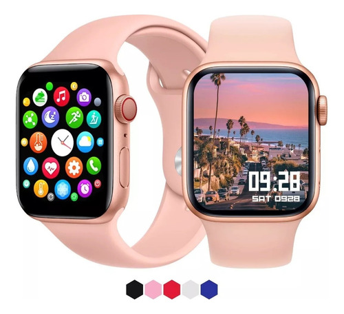 Smartwatch Relógio Inteligente S9 S7 Para Android E Ios 2023 Cor da caixa Rosa