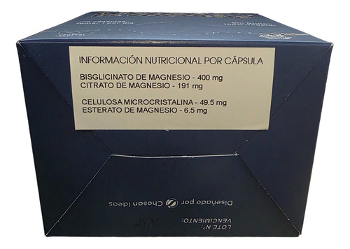 Blistera Bisglicinato De Magnesio 100c Sin Tacc Io Naturale Sabor Neutro
