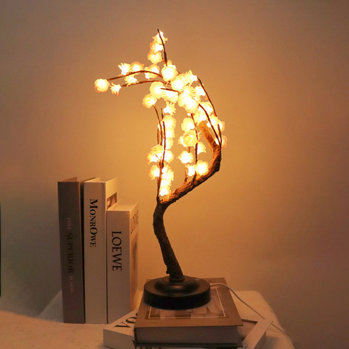 Lámpara De Árbol De Bonsái Con 55 Decoraciones Led Luces