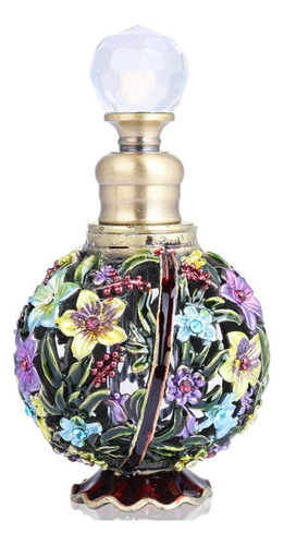 Botella Para Perfume Rellenable Vintage Floral Locion Aromas