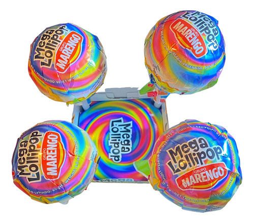 Chupetines Mega Lolly Pops Con 10 Unidades De 8gr - Pack X 4