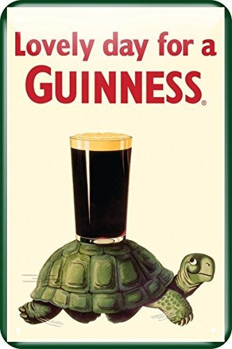 Signo De Guinness Metal Con Guinness Diseño De Tortuga 20 C