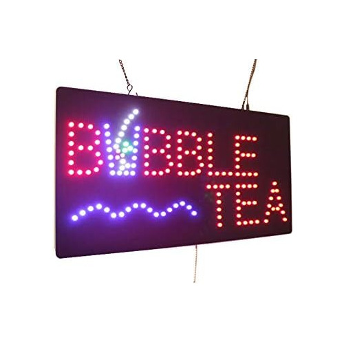 Bubble Tea Sign, Signage, Led Neon Open, Store, Window,...