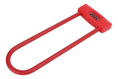 Red Bike Combination U Lock Antirrobo Grillete Largo