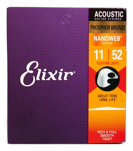 Encordoamento Para Violão Aço 0,11 Elixir 11027