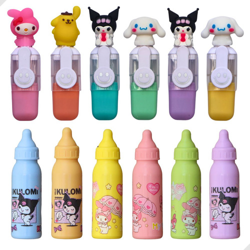 Kit Marca Texto Turma Da Hello Kitty 6 Peças Sanrio Kawaii