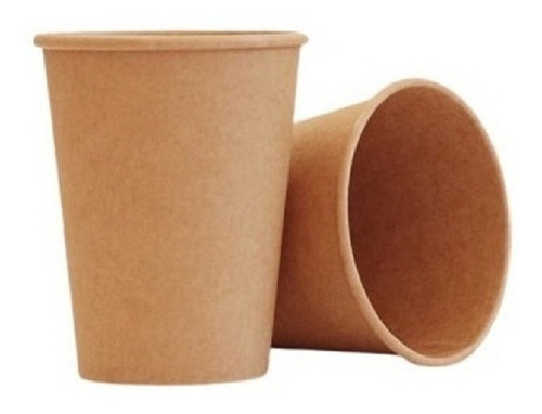 Vaso Polipapel Marron Kraft Madera Cumpleaños X 8 Unidades