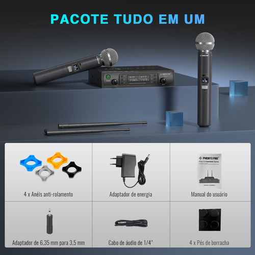 Microfone portátil dinâmico Phenyx Pro com clipe Phenyx Pro PH5014